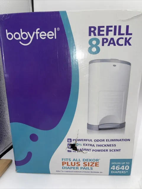 Babyfeel Refills Compatible with Dekor Plus Diaper Pail bag  Open Box 5 Packs