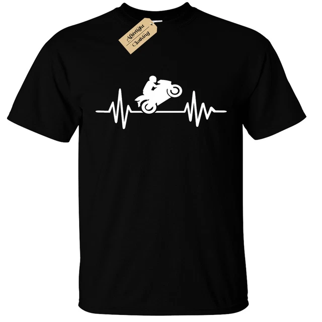 Moto Pulse T-Shirt Maglietta da Uomo Motociclista Motocicletta Regalo Compleanno