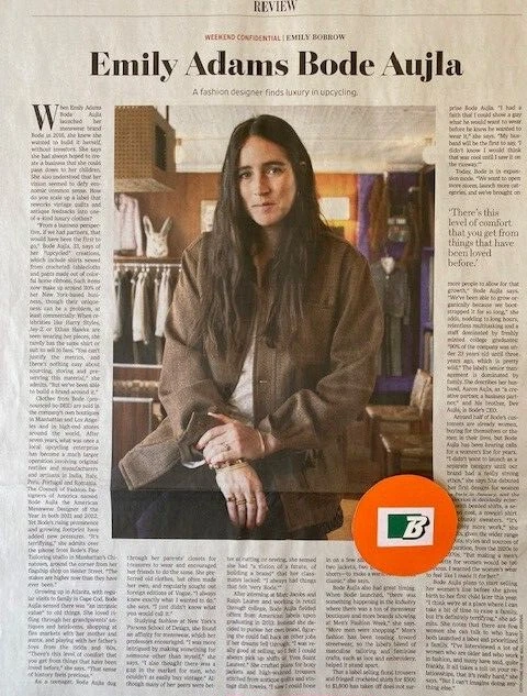 Emily Adams Bode Aujla Fashion Designer The Wall Street Journal Article Wsj ;
