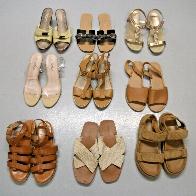 WOMEN'S SANDAL BUNDLE x 9 size 6 - 7 inc ANNE KELIN CLARKS BOOHOO
