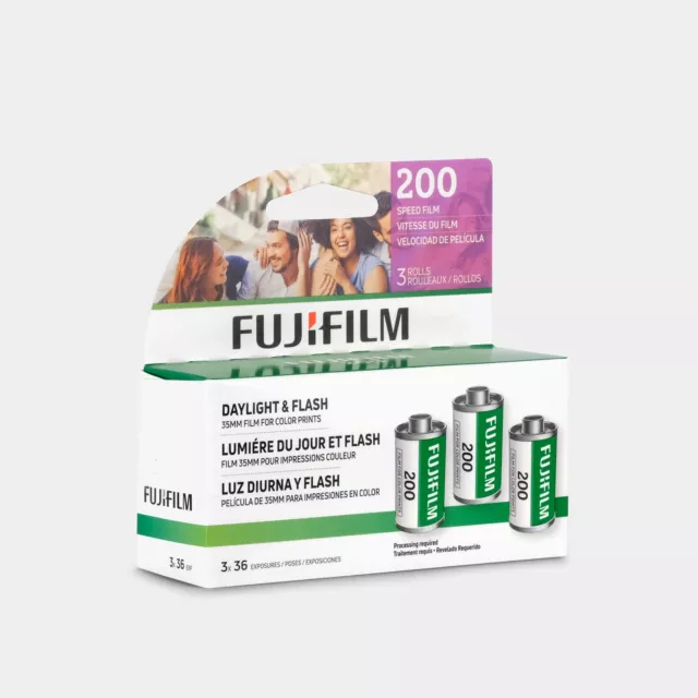 Fujifilm 200 Color 35mm Film (36 Exposures) - 3 Rolls