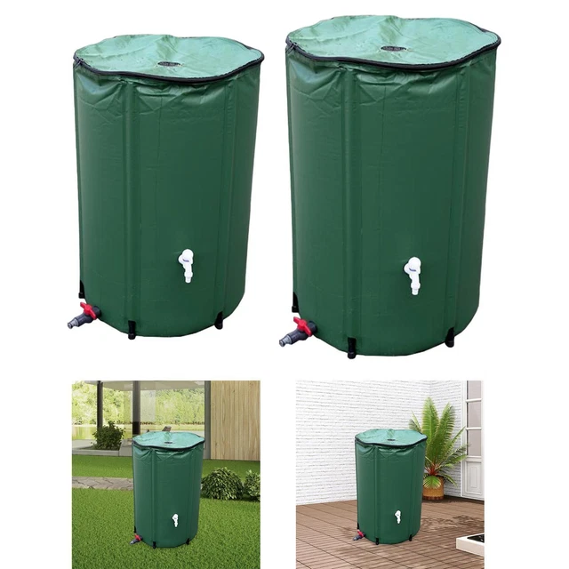 2 Cruches D'eau Portables Vertes 6 Gallons - Camping, Urgence - Plastique épais