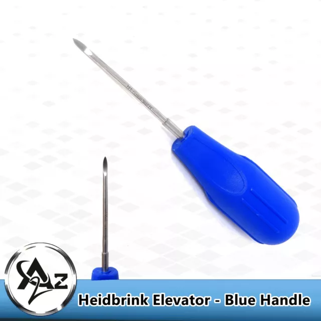 Dental Heidbrink Elevator #H1 Straight With Blue Handle Surgical Instruments