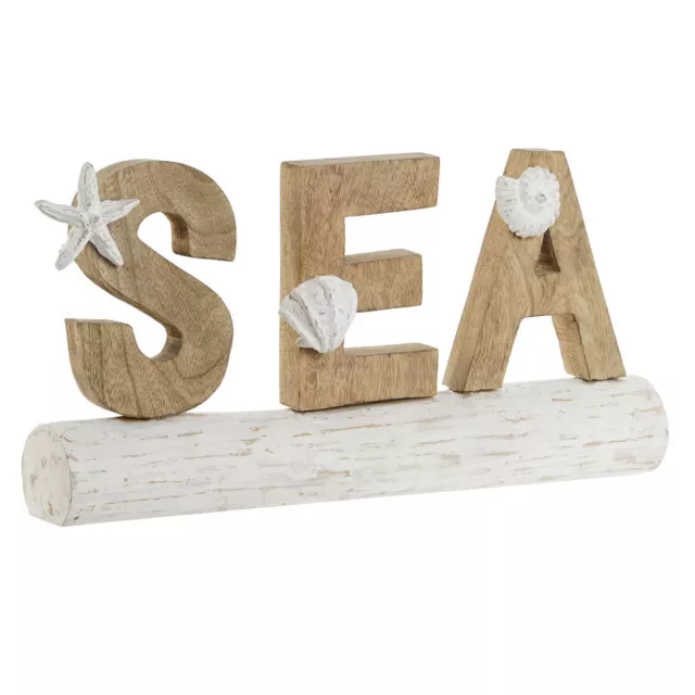 Deko-Figur Home ESPRIT Sea Weiß natürlich Mediterraner 47 x 8 x 24,5 cm