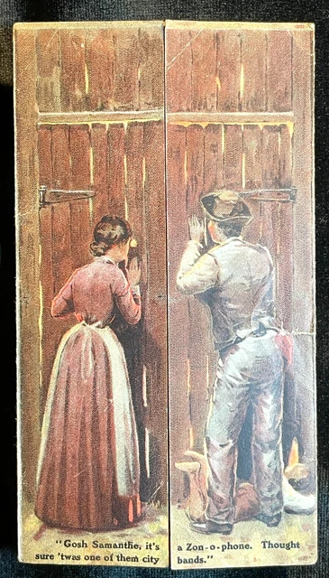Antique Folding Advertising Item For Zon-O-Phones Record Players Circa 1904