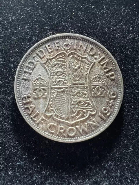 1946 King George VI Half Crown British Silver Coin Very Fine