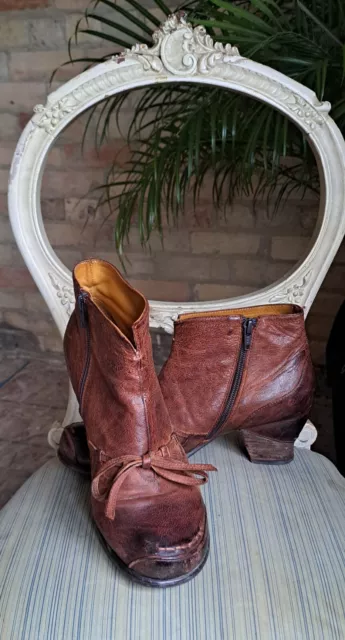 Everybody Prairie Boho Chelsea Brown Peasant Leather Bootie Eur Sz 39.5 Everybody Prairie Boho Chelsea Brown Peasant Leather Bootie Eur Sz 39.5