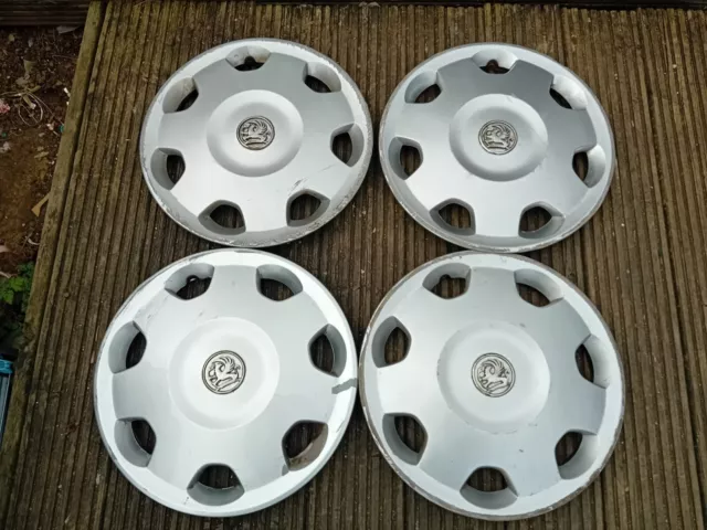 x4 Vauxhall Corsa B C 14" Wheel Trims Hub Caps Set Genuine