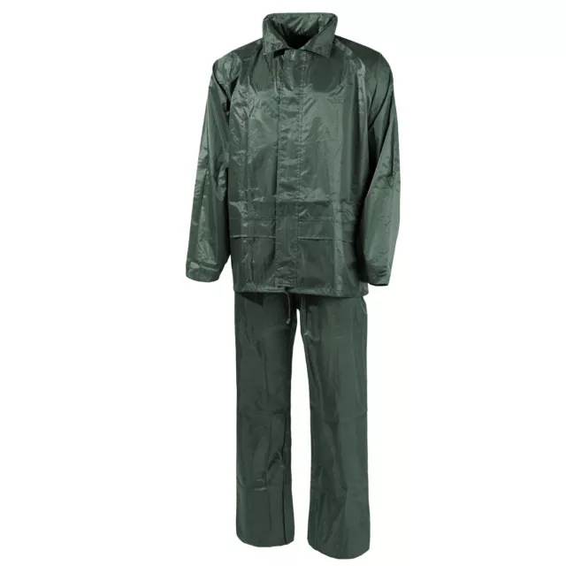 MFH 2-Piece Rain Suit Military Outdoor Hunting Jacket Trousers Trekking Olive