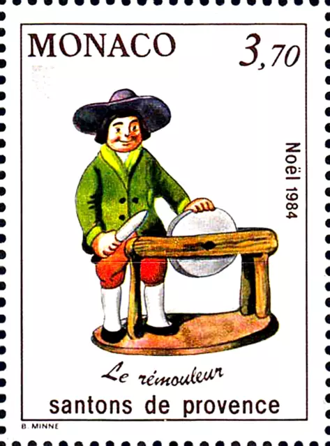 1660 postfrisch MNH Monaco 1984 Weihnachten Krippe Figur Beruf Scherenschleifer