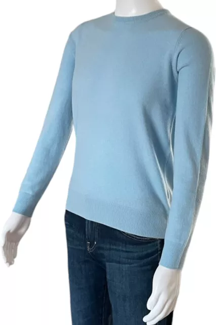 Loro Piana Quality Men’s 100%Baby Cashmere Crew Neck Sweater Small Blue Rtl $950