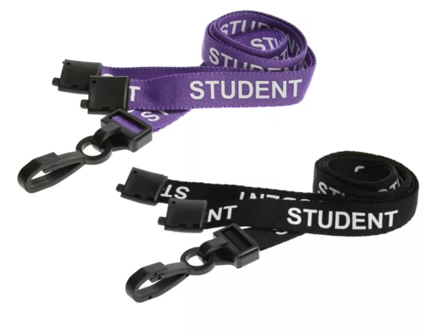 ID Card Holder Lanyard Neck Strap with Safety Breakaway (Plastic Clip) - Student