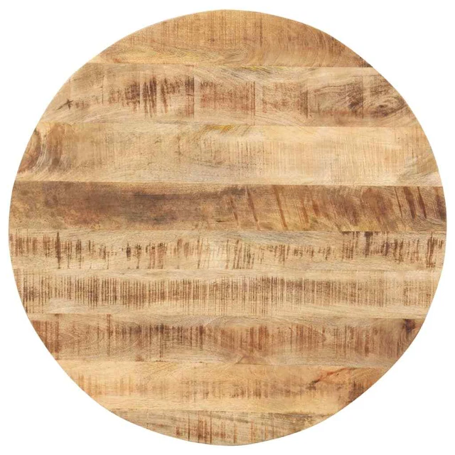 Solid Mango Wood Table Top Replacement Round for Garden Dining Side Coffee Table