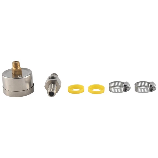 Universal Fuel Pressure Gauge 1/8 NPT(140 Psi) with 3/8 Inch Fuel Line Fuel I7G4