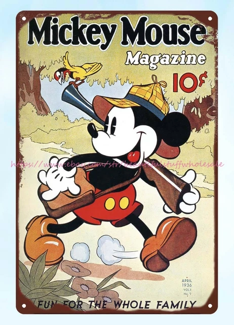 room interior design for bedroom 1936 Mickey Mouse metal tin sign
