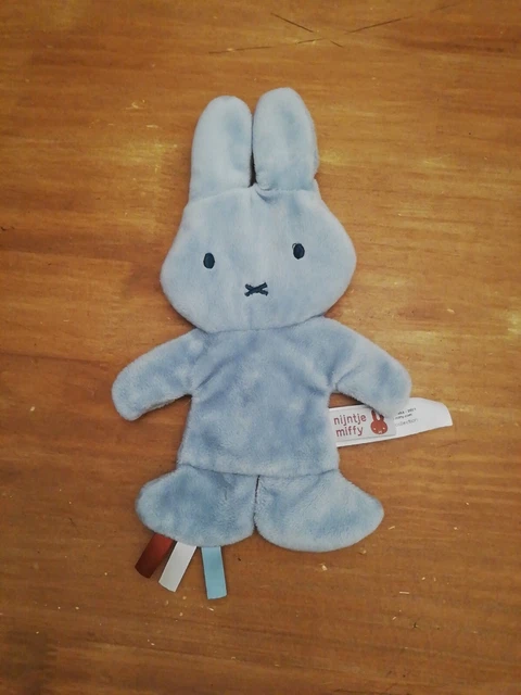 Doudou Tiamo Nijntje Miffy Lapin Plat Vert Bleu Papier Froissé