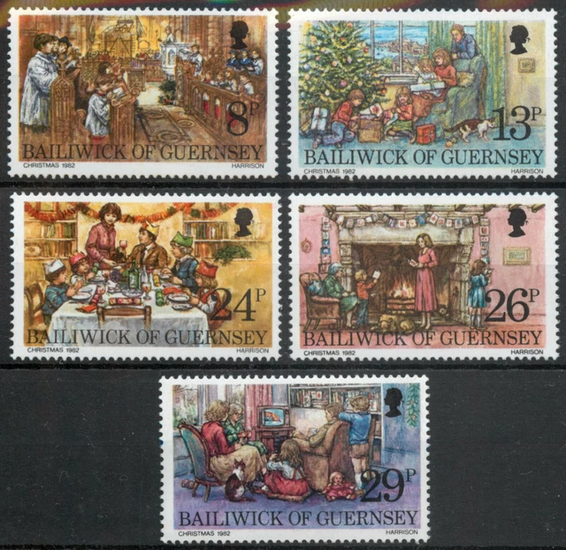 Guernsey 1982 Christmas set SG 263-267 MNH mint *COMBINED POSTAGE*