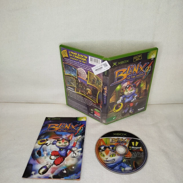 Jeu XBOX Blinx The Time Sweeper - Version PAL - Complet En Boîte (CD Rayé Mais Fonctionne)