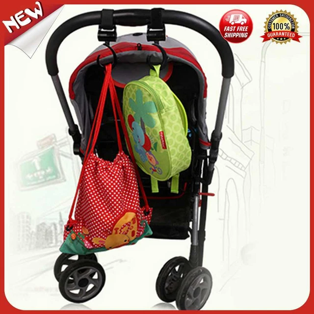 Reino Unido 2 un. ganchos para colgador de bebé multiusos ABS bolsa de mamá para colgar bolsas de pañales Pu