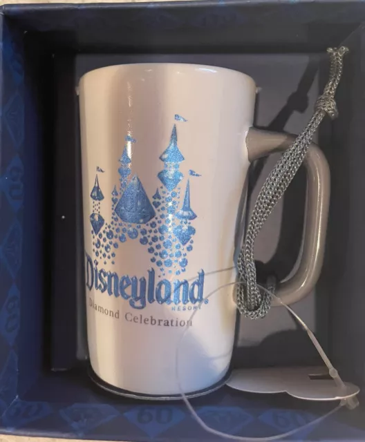 New Disneyland 60Th Diamond Celebration Starbucks Ceramic Mug Ornament