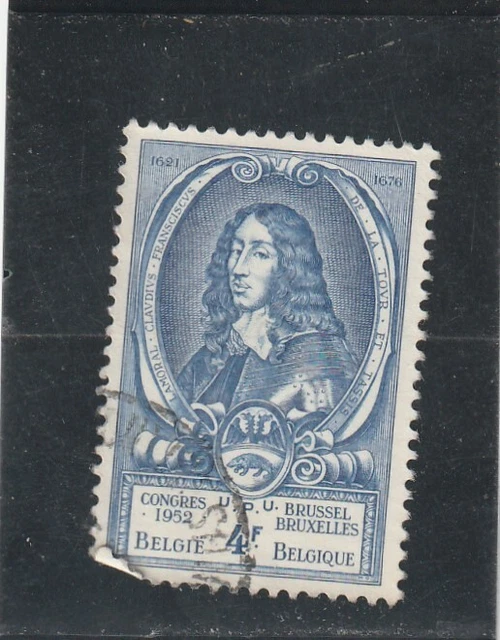 L5148 BELGIQUE timbre Y&T N° 885 de 1952 " Lamoral II claude François " Oblitéré