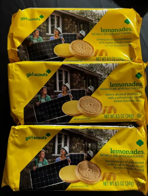 Free Ship! Lemonade Girl Scout Cookie 3 Pack