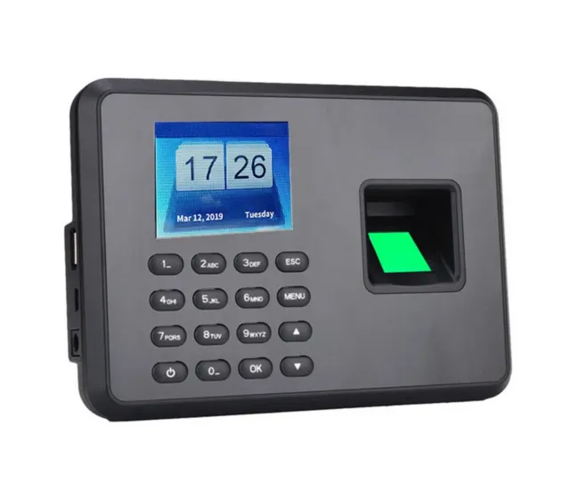 Marcatempo timbracartellini impronte digitali badge biometrico monitor 2,4" USB