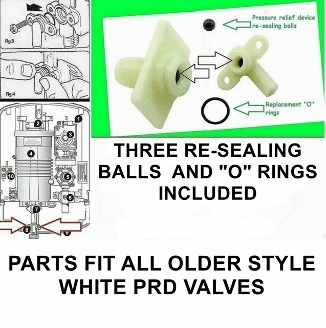TRITON SHOWER PRD valve 82800450 pressure relief device seal kit £6.75