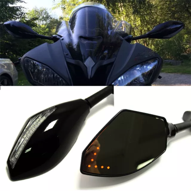 Motorcycle Led Turn Signal Custom Mirrors For Kawasaki Ninja 650R 500R 250R 636