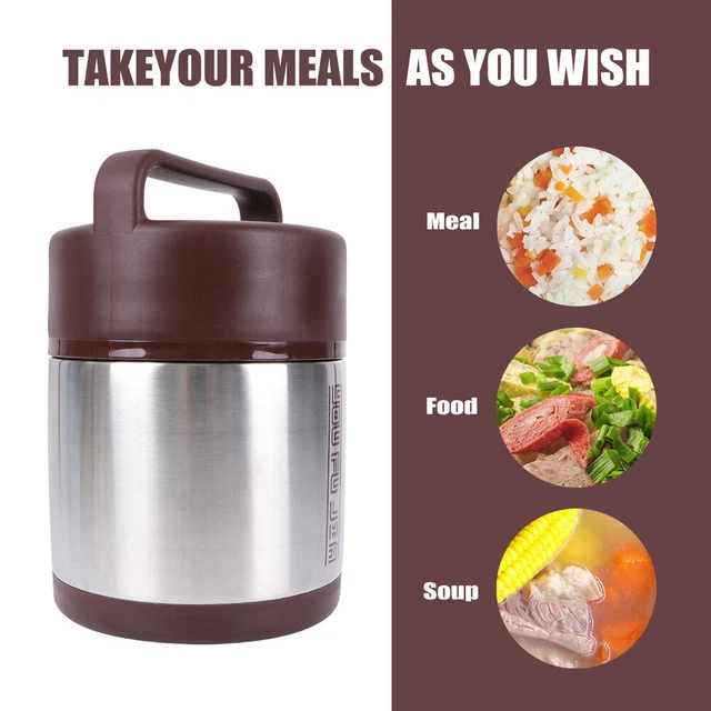 Acero inoxidable Bento acero inoxidable Bento alimentos calientes pistón de vidrio