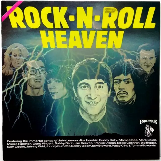 Rock'n Roll Heaven Vinyl Record 1981  Lennon, Hendrix, Holly, Joplin Near Mint