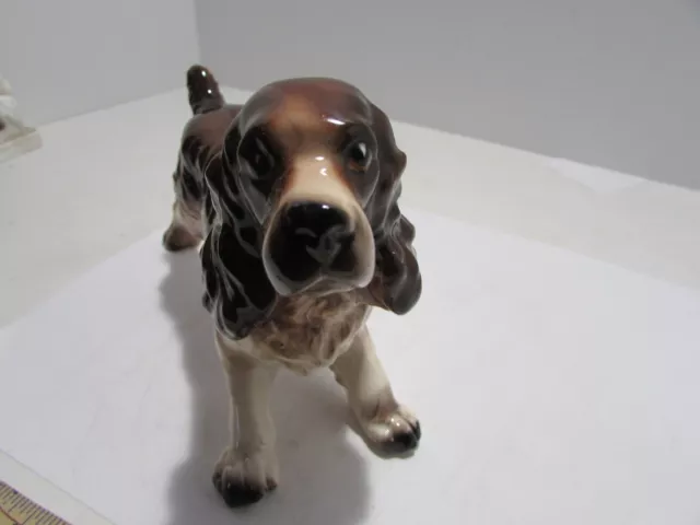 Antique Cocker Spaniel Dog Porcelain Figurine from Vintage Estate Collection