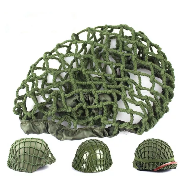 Ww2 Us Army M1 M35 M88 Gk80 Helmet Cover Cotton Camouflage Net Green Thicknet