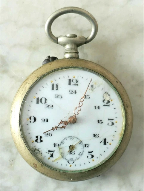 Montre Gousset En Métal – À Réviser Ou Pour Pièces – Occasion