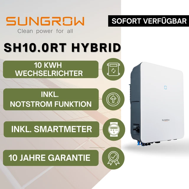 SUNGROW SH10RT V112 Inverter Fotovoltaico Ibrido Trifase EUR 2.425,50 ...
