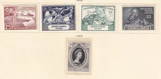 British Solomon Islands Vf-Mnh Mlh Collection On Pages