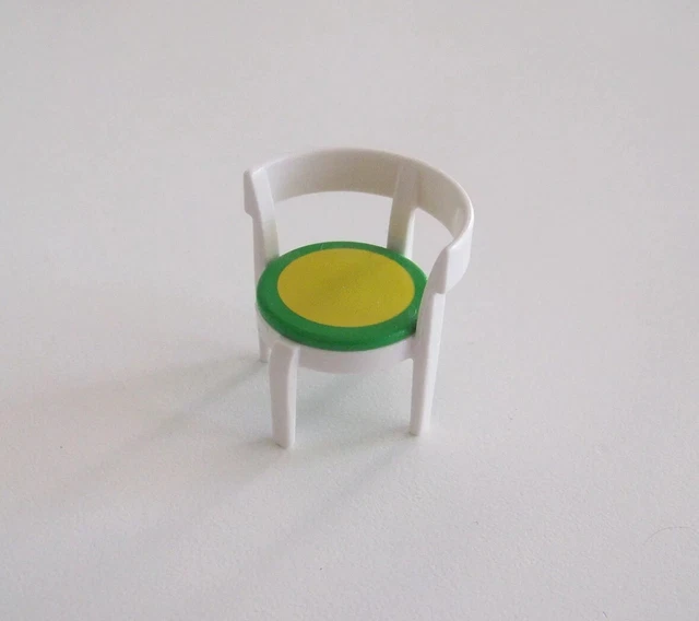 Chaise Playmobil 4145 Blanche Avec Assise Bleue - Maison Belle Époque - Occasion