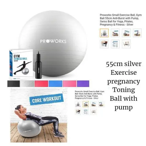 Exercise Yoga Swiss Ball 55 cm Anti-Burst Fitness Gym Pregnancy Birthing Ball