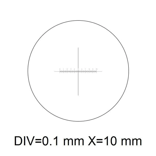 Eyepiece Micrometer Diameter 19mm Glass Cross Ruler For Biologicals Microscope