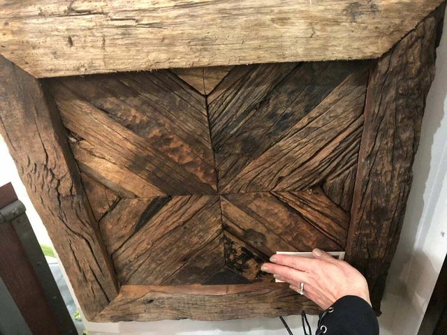 Rennick Reclaimed Aged Rustic Wood Wall Panel Shutter Wall Art Uttermost 04014