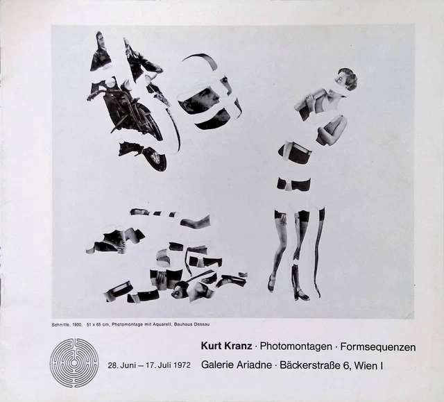 "Photomontages & Forms" Kurt Kranz 1972 Exhibition Gallery Ariadne Vienna