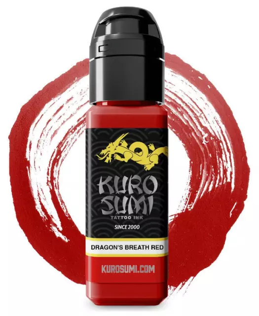 KURO SUMI Tattoo Ink ● DRAGONS BREATH RED ●44ml (1.5oz) ●Australian Distributors