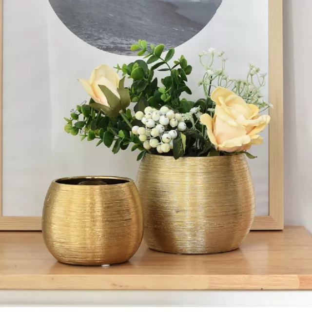 Photo Props Ceramic Flowerpot Plant Vase Ceramic Ceramic Vase Gold Art Vase