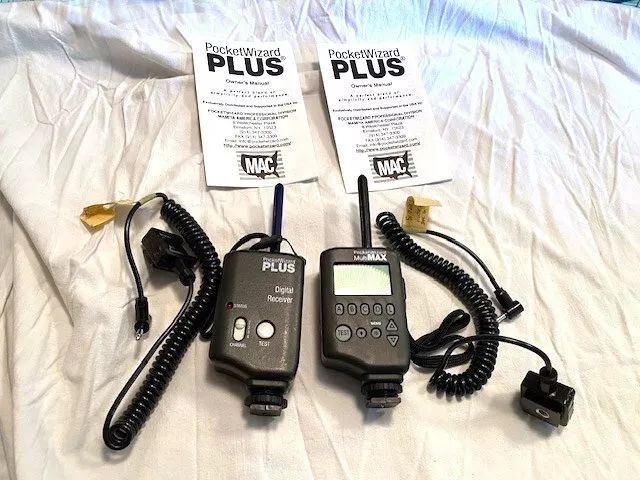 PocketWizard Plus Receiver & Pocket Wizard MultiMax Transceiver MINT+cables