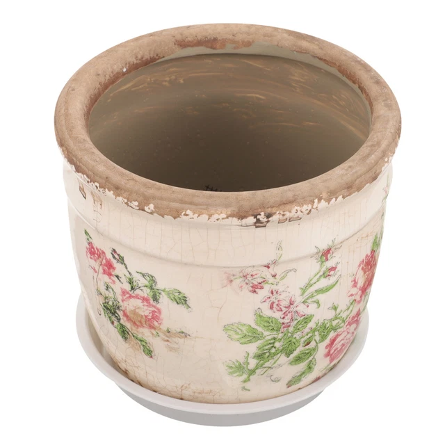 Vaso per piante in ceramica smaltata 23x21 cm verde