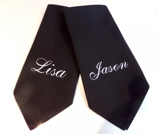 Personalised Napkins - Wedding Top Table place names - embroidered hotel quality