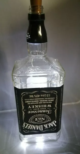 XL JACK DANIELS Huge 1.5L Bar Optic Bottle with free Set of Bottle Lights 5.00 PicClick UK