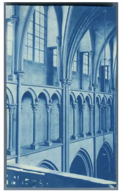 France, Dijon, Église Notre-Dame  vintage print cyanotype  8x12  Circa 191