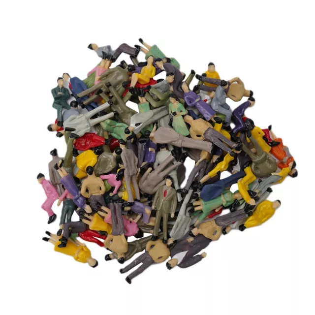 100Pcs Peint Chiffres 1:50 Échelle People Modèle Trains Multicolore Passager