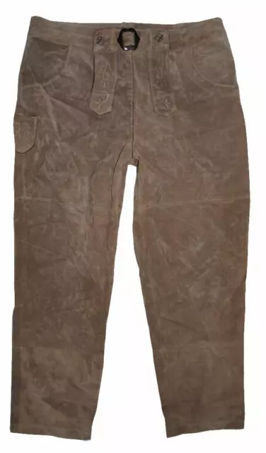 Long " WOODPECKER " Traditional Costume Leather Pants/ Men's IN Grey Approx. Long " WOODPECKER " Traditional Costume Leather Pants/ Men's IN Grey Approx.